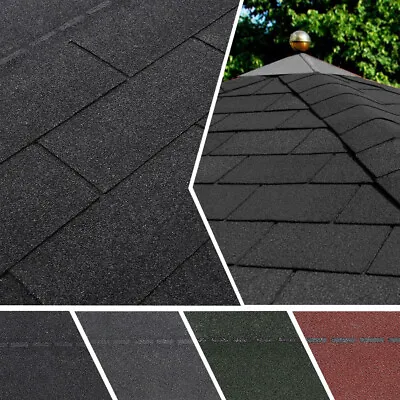 £34.95 • Buy Felt Roofing Tiles Garden Shed Greenhouse Roof Shingles Cover 3 Tabs Rectangular