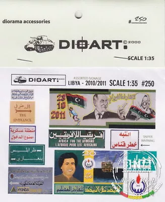 DioArt 1/35 Modern Libya Signage 2011 Vol.2 (Full Colour X 1 Sheet Heavy Card) • $3.56