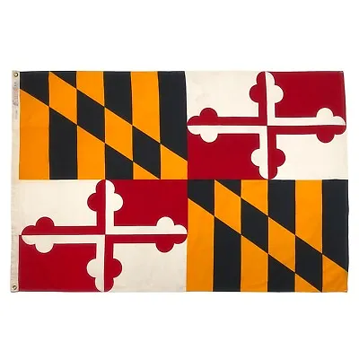 Vintage Cotton Maryland State Flag Cloth American Old Textile Art Baltimore USA • $349