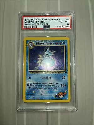 Misty's Seadra 9 Gym Heroes Holo Prerelease - Psa 8 • $15