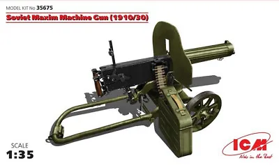 1/35 Soviet Maxim Machine Gun (1910/30) ICM 35675 Plastic Model Kit • $13.60