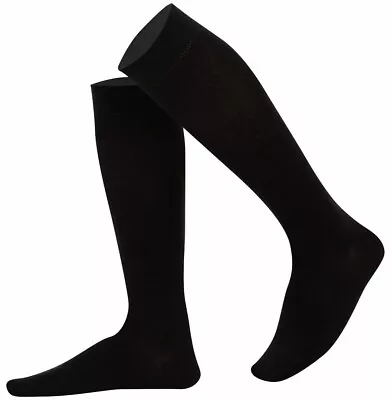 Mysocks Unisex Knee High Socks Plain Combed Cotton Seamless Toe • £7.95