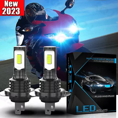 For Kawasaki Ninja 250r 2008-2012 Motorcycle LED Headlight H7 Blue Bulbs 8000K • $17.49