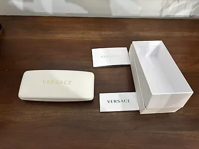 Brand NEW VERSACE WHITE HARD CASE SUN&EYEGLASSES WITH GIFT BOX • $17