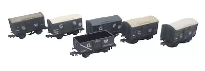 Rake Of 6x Peco N Gauge GW Ventilated & Cattle Wagon Model Railway  • £60