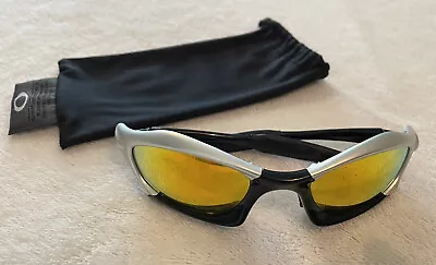 Oakley Splice FMJ/Polished Black Sunglasses - Fire Iridium - VERY NICE • $299.99