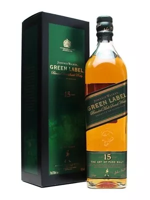 Johnnie Walker Green Label 15 Year Old Pure Malt Scotch Whisky 750ml RAREST SIZE • $399.99