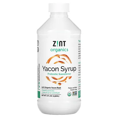 Zint Organic Yacon Syrup Prebiotic Sweetener  8 Fl Oz 236 Ml Dairy-Free • $19.99