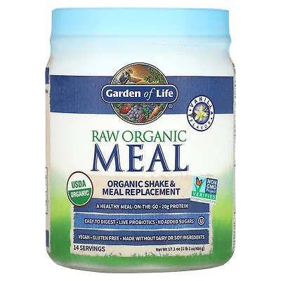 $27.07 • Buy RAW Organic Meal, Shake & Meal Replacement, Vanilla, 1 Lb 1 Oz (484 G)