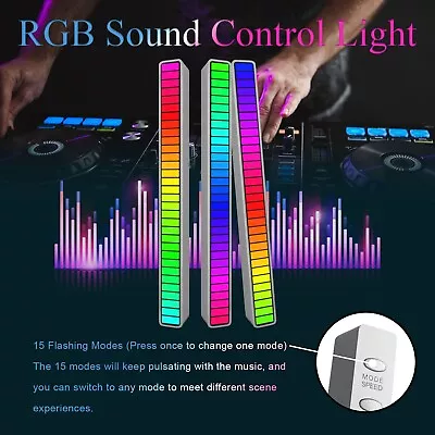 LED Voice-activated Light Five-speed Adjustable RGB Phantom Color Pickup Light • $12.99