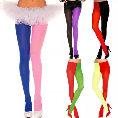 $4.99 • Buy Lingerie Pantyhose Tights Size Regular Opaque Jester  Music Legs 748