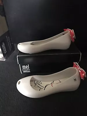 Mel By Melissa Kids Minnie Flat Jelly Shoes Size Usa 3 Eur 34/35 • £15