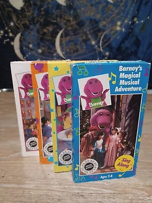 $44.95 • Buy Barney VHS 4 Lot Goes To School- Magical Musical Adventure- In Concert- Birthday