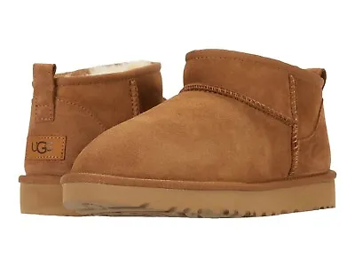 Women's Shoes UGG CLASSIC ULTRA MINI Sheepskin Ankle Boots 1116109 CHESTNUT • $134