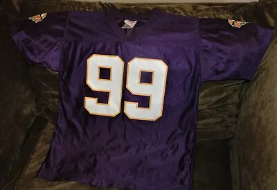 Chris Hovan Jersey! Minnesota Vikings Youth Large 14-16 NFL Purple Throwback  • $14