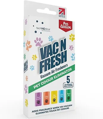 Vac N Fresh Pet Odour Eliminator Hoover Freshener Inserts Pet Friendly Smell Neu • £5.69