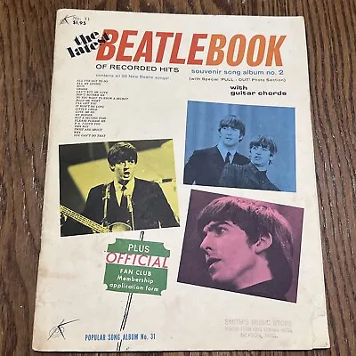 The Latest Beatlebook Beatles No 2 Paul McCartney Vintage Sheet Music  1965 • $19.99