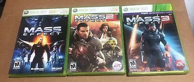 Mass Effect Trilogy 1 2 3 Lot (Xbox 360) All Complete • $17.99