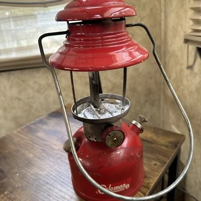 $40 • Buy Vintage 1962Coleman Model 200A Red Gas Single Mantle Camping Lantern 7/60