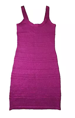 2B BEBE Women’s Purple Body Con Metallic Sparkle Bandage Dress Size Small NEW • $49