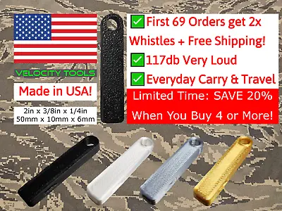 2 Pack Very Loud Keychain Whistle For Survival Sports Hiking Outdoor Activity • $3.99