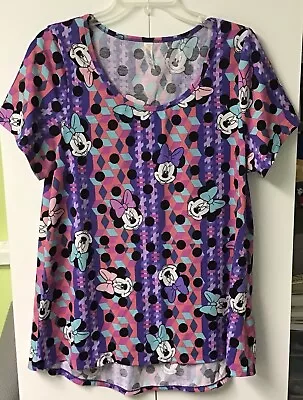 LuLaRoe Disney Classic T-Shirt Minnie Mouse W/Polka Dot Bow Size Women’s XL • $12.99