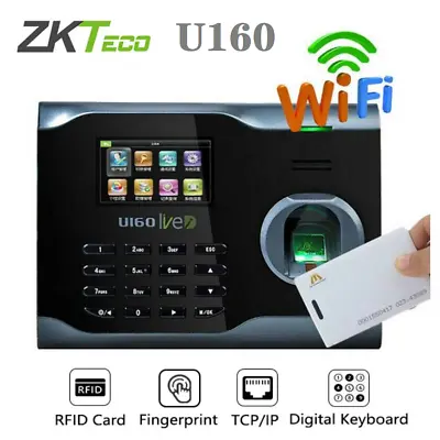 £151.07 • Buy ZKTeco U160 TCP/IP WiFi Biometric Fingerprint Recognition Time Attendance System