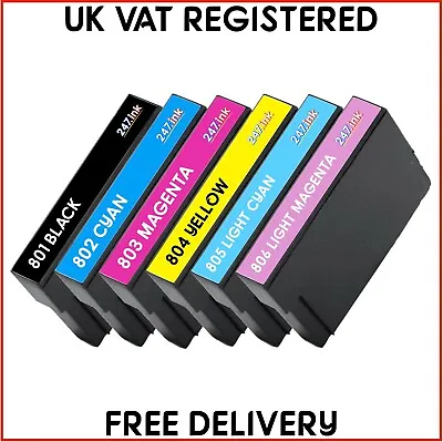 £8 • Buy 807 Ink Cartridges For Epson Stylus Photo PX820 PX830 R265 R285 (Set) Non-oem