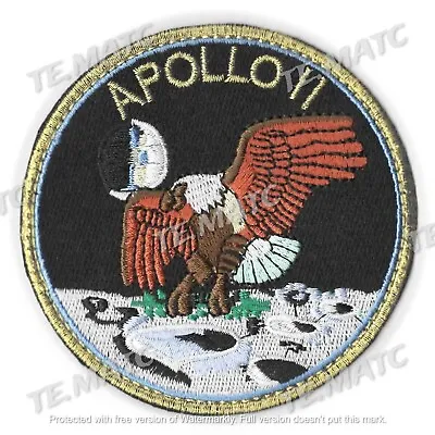 Apollo 11 Space Mission Woven Cloth Patch Badge Iron On NASA • £4.99