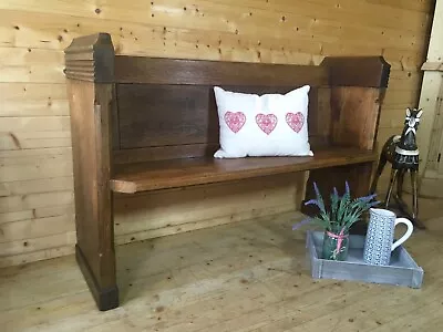 Antique Solid Oak Wooden Church Pew Settle Monks Dining Bench Hall Seat • £395