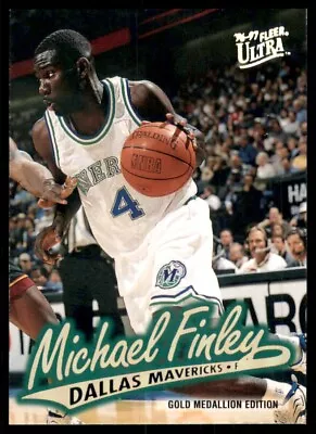 1996-97 Ultra Gold Medallion Michael Finley Dallas Mavericks #168 • $1