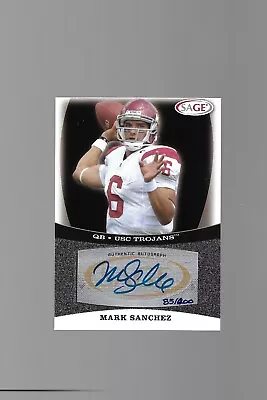 2009 Sage Mark Sanchez  RC  Auto #85/200 • $15.99