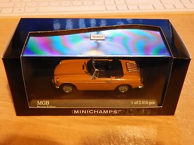 £36.50 • Buy MINICHAMPS 1/43 MGB SOFT TOP ROADSTER (hood Down) In YELLOW ORANGE #430 131034