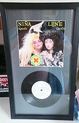 7  Vinyl Record & Cover Frame With Record Lene Lovich & Nina Hagen  • $18.66