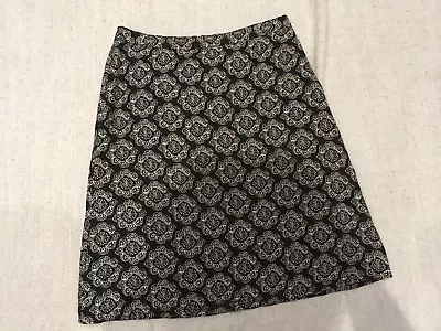 Laura Ashley Summer SkirtA-line Florals Black Size 10 • £1.99