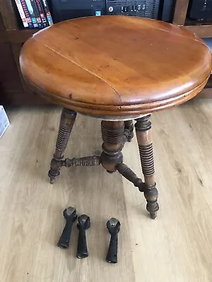 $280 • Buy Antique Piano Stool Claw Foot Feet H. Holteman & Sons