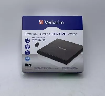 Verbatim External Slimline CD/DVD Writer • $69.99