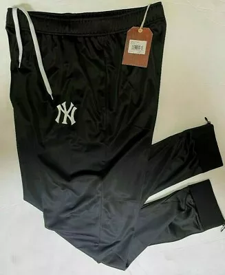 Mens Mitchell & Ness NEW YORK YANKEES Jogger Pants Sweatpants New $70 Tags Black • $59.99
