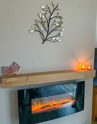 Fireplace Mantel Beam Handmade Mantle Lintel Wood Burner Solid Oak Mantlepiece • £132