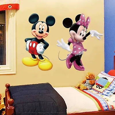 Mickey Minnie Mouse Kids Room Decor Wall Sticker Cartoon Mural Decal Home • $12.99