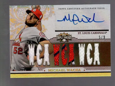 2014 Michael Wacha Topps Triple Threads #TTARMW1 Relic Auto Gold 5/9 Cardinals • $36.44