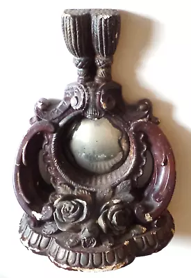 Antique Vintage Distressed Over Mantel Small Round Mirror • $9.99