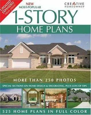New Most-Popular 1-Story Home Plans By Editors Of Creative Homeowner • $7.10