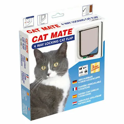 £17.65 • Buy Pet Mate Locking Cat Flap In White With 4 Way Lock 309W