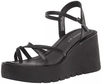 Madden Girl Women's Vaultt Wedge Sandal Black 7 • $49