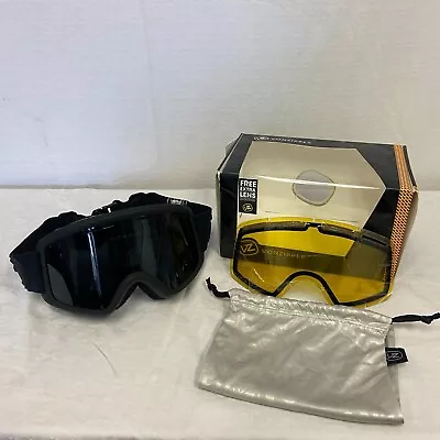 VonZipper VZ Beefy Snow Goggles Black Frame W/ Blackout Lens & Free Yellow Lens • $57