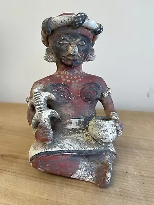 Pre-Columbian Pottery Mayan Aztec Figurine Mexican • $89.99