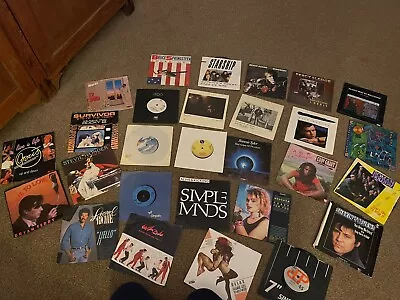 JOB LOT OF 28 X 7  SINGLES/EPs ROCK/POP POPULAR FD • £12