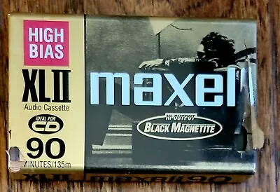 Maxell XLII 90 High Bias Audio Cassette Tape | Sealed -Black Magnetite HI OUTPUT • $8.99
