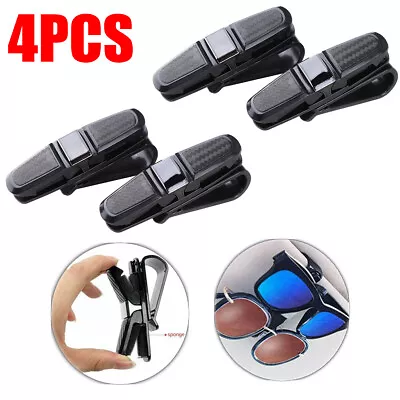 NEW 4PCS Universal Sunglasses Holders For Car Sun Visor Card Storage Holder New • $7.59